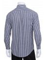 MENS DARK NAVY GINGHAM DRESS SHIRT MENS DARK NAVY GINGHAM DRESS SHIRT