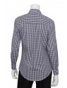 WOMENS DARK NAVY GINGHAM DRESS SHIRT WOMENS DARK NAVY GINGHAM DRESS SHIRT