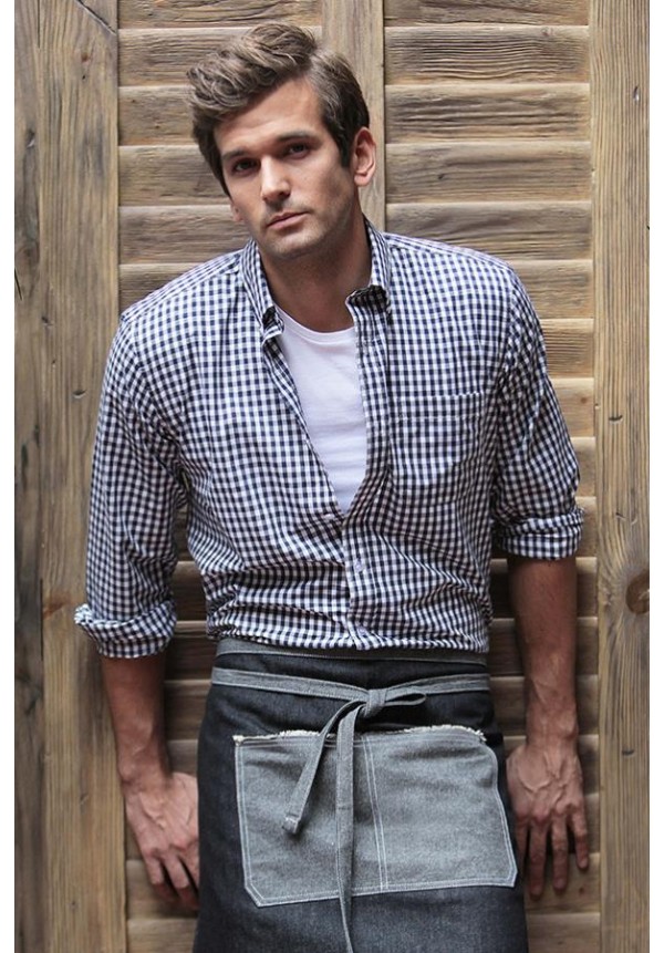 MENS DARK NAVY GINGHAM DRESS SHIRT MENS DARK NAVY GINGHAM DRESS SHIRT